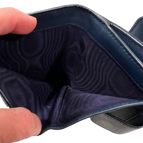 PRADA | Diagramme Leather Wallet | Navy Blue - Picture 7 of 11